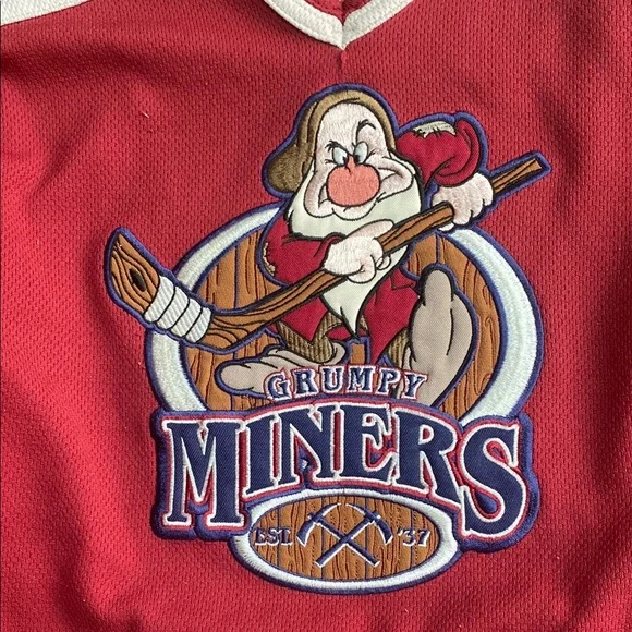 Vintage kid Disney Grumpy Miners Jersey